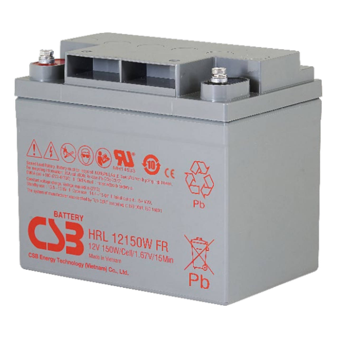 Batería 12V/38Ah CSB HR 12150W F2 AGM Alta descarga